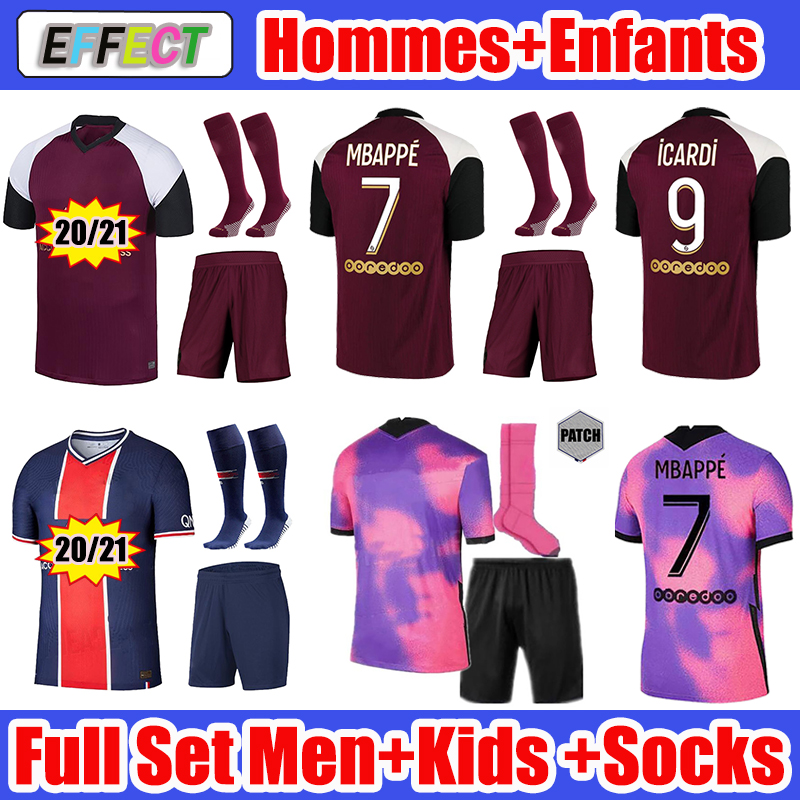2020 2021 maillots de foot MBAPPE 4th Soccer Jerseys Kit 20/21 ICARDI CAVANI VERRATTI Football Shirt Hommes Enfants Kids uniform Set Socks, 20 21 full sets 4th purple with ligue1
2020 2021 maillots de foot MBAPPE 4th Soccer Jerseys Kit 20/21 ICARDI CAVANI VERRATTI Football Shirt Hommes Enfants Kids uniform Set Socks, 20 21 full sets 4th purple with ligue1