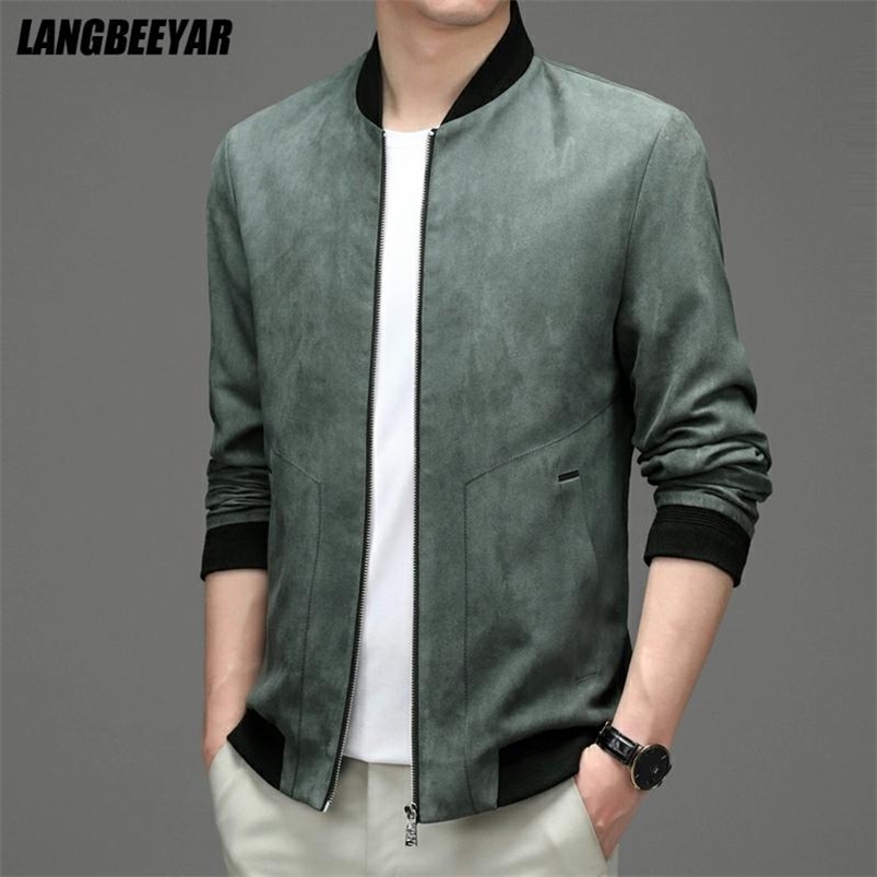 Top Quality Brand Casual Fashion Faux Suede Leather Bomber Jacket Men Trendy Slim Fit Autumn Winter Coats Mens Clothes 211111, Blue
Top Quality Brand Casual Fashion Faux Suede Leather Bomber Jacket Men Trendy Slim Fit Autumn Winter Coats Mens Clothes 211111, Blue
