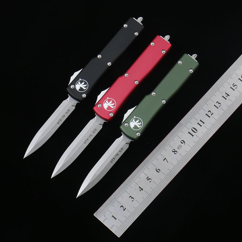 Promotion of Micro-tech UTX -70 Auto automatic knife D2 blade high-tech carbide crusher pocket knifes with aluminum handle EDC tool
Promotion of Micro-tech UTX -70 Auto automatic knife D2 blade high-tech carbide crusher pocket knifes with aluminum handle EDC tool