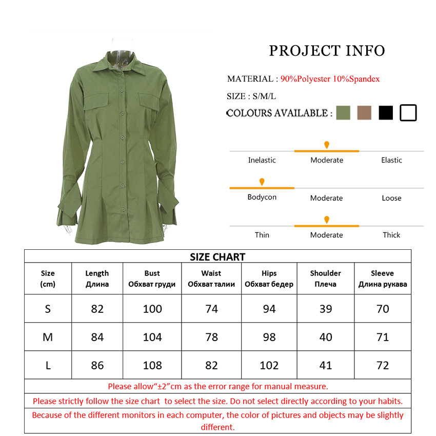 Mnealways18 Pleated Shirt Dress White Women Flare Sleeve Elegant Office Dress Summer Green Tunic Casual Dress Mini Spring 210309