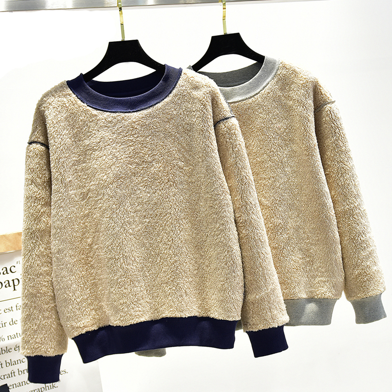 Jvzkass Plus cashmere women version of tide and winter models warm solid color thickening winter female hedging loose Z53 201102