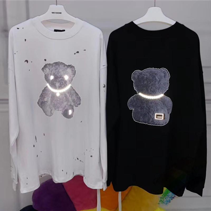 Men' T-Shirts Long Sleeve Reflective Bear Printing WE11DONE T Shirt Men Women High Quality Washed Old Vintage Tshirt
Men' T-Shirts Long Sleeve Reflective Bear Printing WE11DONE T Shirt Men Women High Quality Washed Old Vintage Tshirt