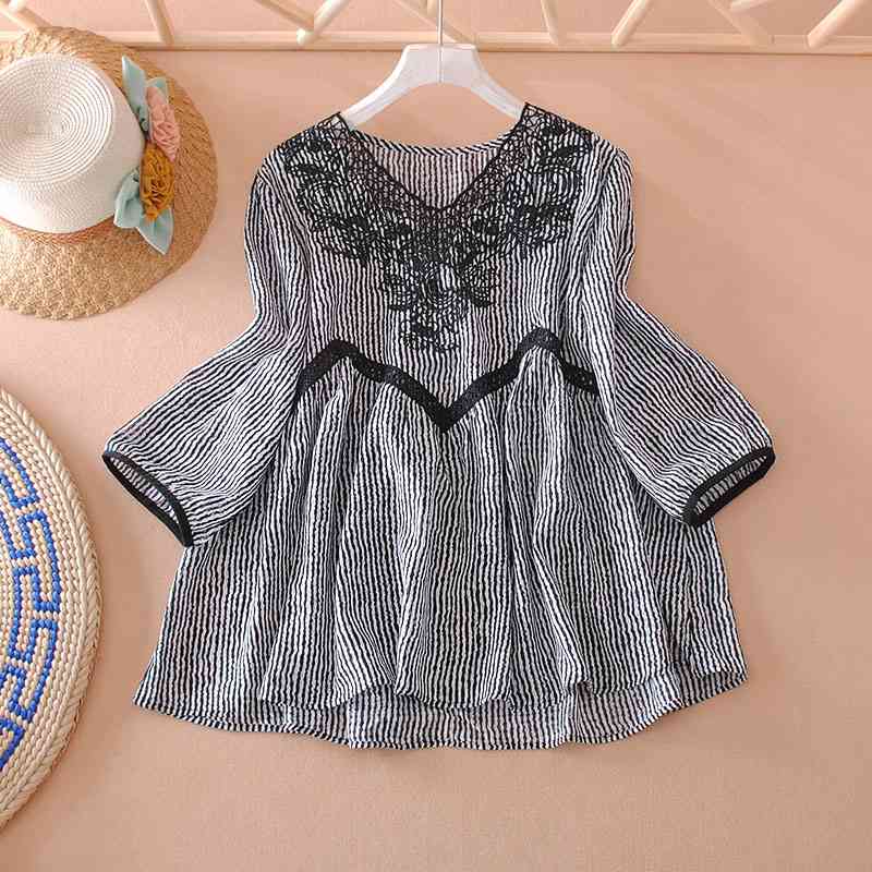 VANOVICH Blouses and Tops Women's Summer Fashion Cotton Ladies V-neck Hollow Embroidered Women Clothes 210615, Black
VANOVICH Blouses and Tops Women's Summer Fashion Cotton Ladies V-neck Hollow Embroidered Women Clothes 210615, Black