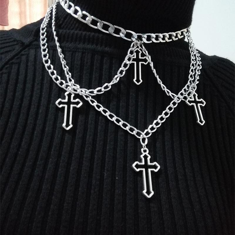 Pendant Necklaces Goth Hollow Cross Harajuku Y2K Aesthetics Chains For Women E Girl Unusual Necklace Accessories Jewelry Choker
Pendant Necklaces Goth Hollow Cross Harajuku Y2K Aesthetics Chains For Women E Girl Unusual Necklace Accessories Jewelry Choker