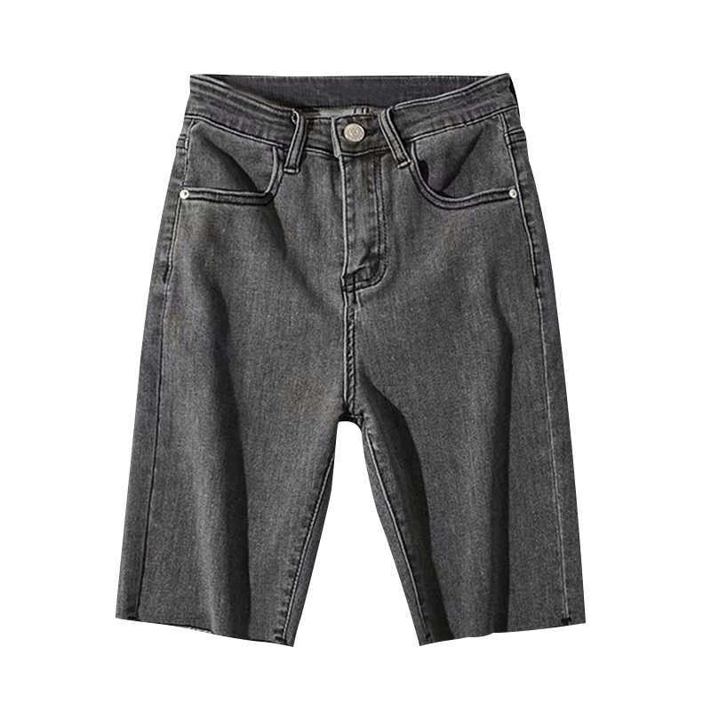 Genayooa Streetwear Skinny High Waist Shorts Jeans Feminino Summer Korean Push Up Biker Shorts Women Denim Plus Size 210611