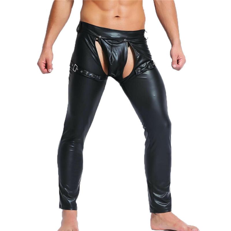 Men' Pants Sexy Mens PU Leather Trousers Gothic PVC WetLook Party Night Stage Dance Clubwear Male Long Front Open Sweatpants, Black
Men' Pants Sexy Mens PU Leather Trousers Gothic PVC WetLook Party Night Stage Dance Clubwear Male Long Front Open Sweatpants, Black