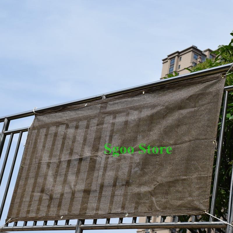 Shade 0.9x5m Coffee Hi-Quality Anti-UV Sunscreen Net Outdoor Balcony Safety Fence Garden Patio Shading Nets Durable Sun Sails