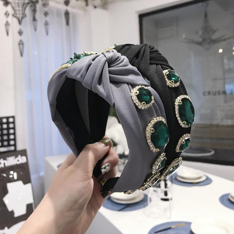 Baroque Emerald Crystal Knot Headbands For Women Hair Accessories Korea Headband for Girls Crown Flower Hairbands Head Wrap
Baroque Emerald Crystal Knot Headbands For Women Hair Accessories Korea Headband for Girls Crown Flower Hairbands Head Wrap