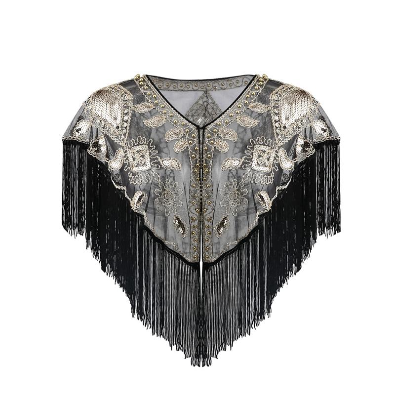 Scarves Women Vintage Shawl Shiny Sequins Decoration Fashion Tassels High Quality Elegant Wedding Dress Accessories
Scarves Women Vintage Shawl Shiny Sequins Decoration Fashion Tassels High Quality Elegant Wedding Dress Accessories