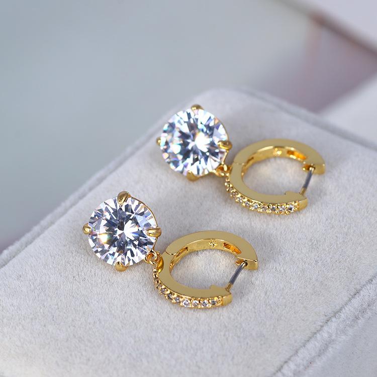 Hoop & Huggie European And American Fashion Simple Lucky Earrings With Large Zircon
Hoop & Huggie European And American Fashion Simple Lucky Earrings With Large Zircon