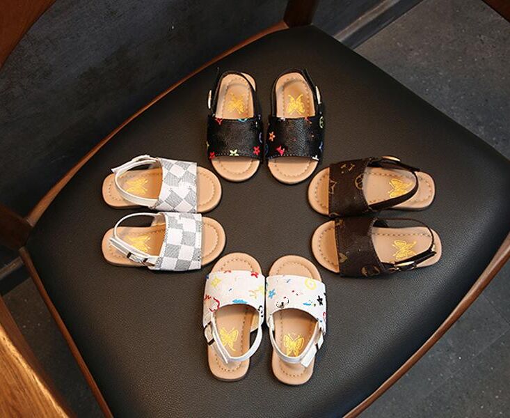 Summer Girls Princess Shoes Sandals Baby Non-slip Soft Toddler Shoe Children Beach Plaid Printing for Kids от DHgate WW