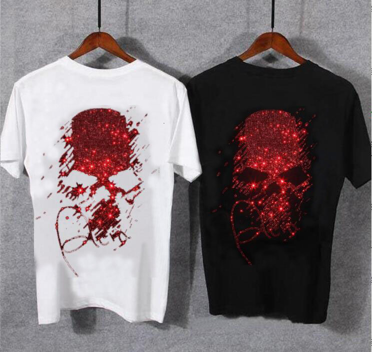 2021 New Summer Men's Casual Round Neck Hot Drill Short-sleeved Devil Fashion Brand Skull 3d T-shirt Male Iq59, As picture shown
2021 New Summer Men's Casual Round Neck Hot Drill Short-sleeved Devil Fashion Brand Skull 3d T-shirt Male Iq59, As picture shown