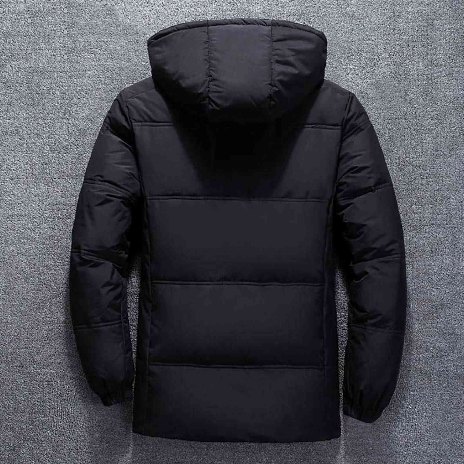 Men Jacket Coat Winter Warm Casual Autumn Stand Collar Puffer Thick Hat White Duck Parka Male Men's WinterDown Jacket with Hood 211104