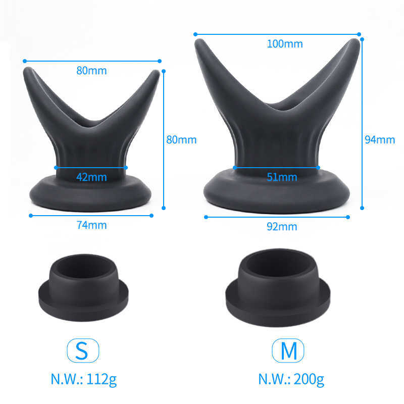 Hollow Anal Plug Tunnel Buttplug Gay Sex Toys Open Butt Enema Dilator/Shower/Speculum Expander For Anus Massage/Douche 211015