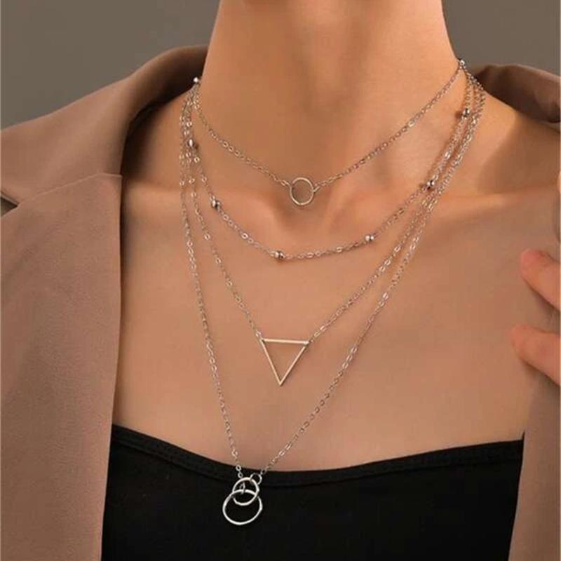 Pendant Necklaces Boho Silver Color Bead Chain Geometric Metal Choker Necklace For Women Female Fashion Vintage Multilevel Jewelry Gfit
Pendant Necklaces Boho Silver Color Bead Chain Geometric Metal Choker Necklace For Women Female Fashion Vintage Multilevel Jewelry Gfit
