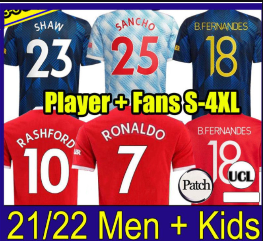 S-4XL soccer jersey RONALDO 21 22 Fans Player version MAN + KIDS FERNANDES LINGARD POGBA RASHFORD football shirt, Away
S-4XL soccer jersey RONALDO 21 22 Fans Player version MAN + KIDS FERNANDES LINGARD POGBA RASHFORD football shirt, Away