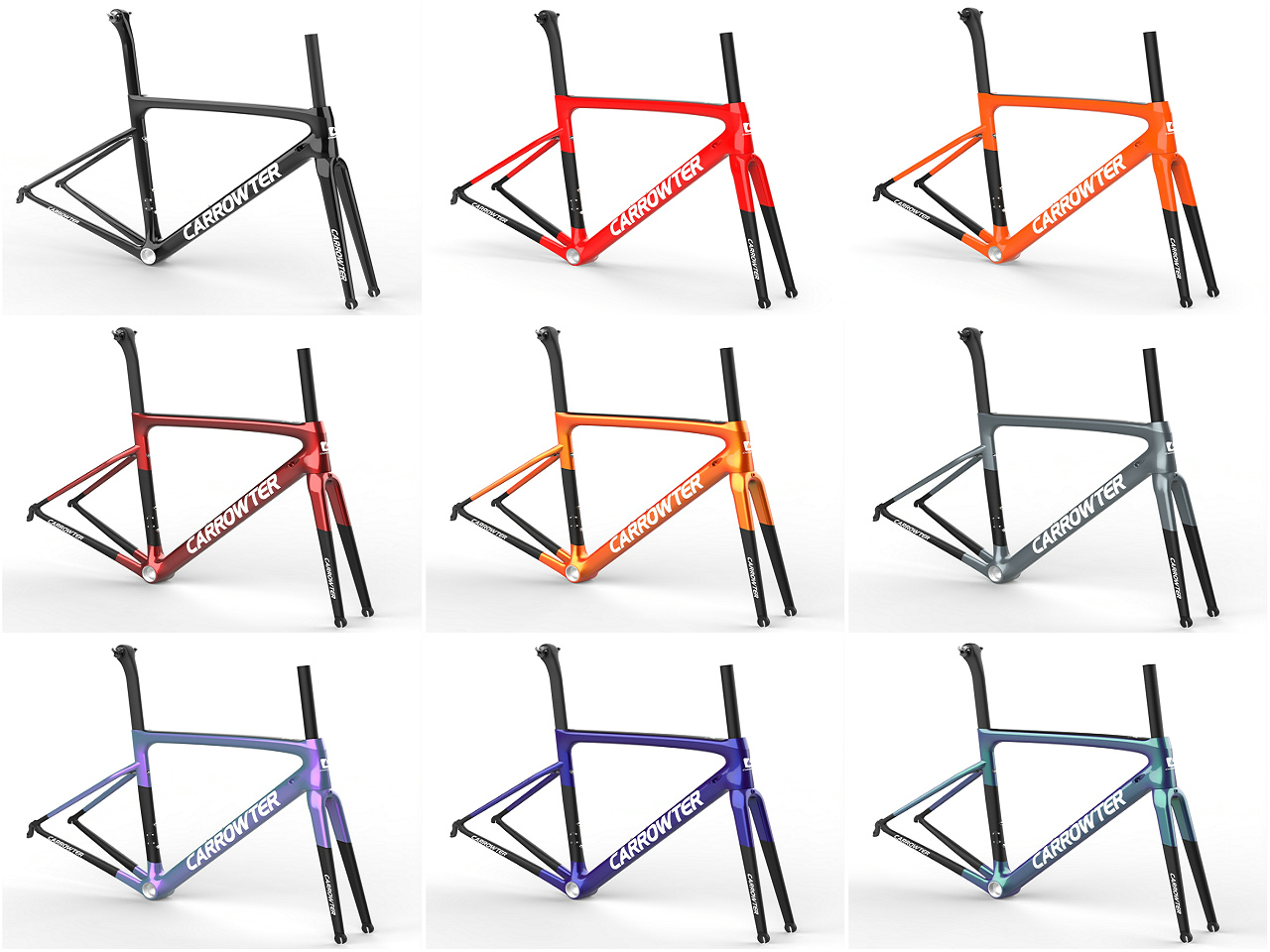 CARROWTER Carbon Road Bike Frames 2022 New Arrival 11 Color T1000 UD 44 49 52 54 56 58cm Rim Brake Bicycle Frameset DPD XDB UPS Shipment, C3
CARROWTER Carbon Road Bike Frames 2022 New Arrival 11 Color T1000 UD 44 49 52 54 56 58cm Rim Brake Bicycle Frameset DPD XDB UPS Shipment, C3