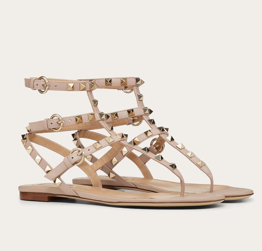 Perfect Summer Rockstud Lady Sandal Calfskin Leather Strap Walking Flats Women Footwear Sandalias Mujer Party Wedding EU35-43, Black
Perfect Summer Rockstud Lady Sandal Calfskin Leather Strap Walking Flats Women Footwear Sandalias Mujer Party Wedding EU35-43, Black