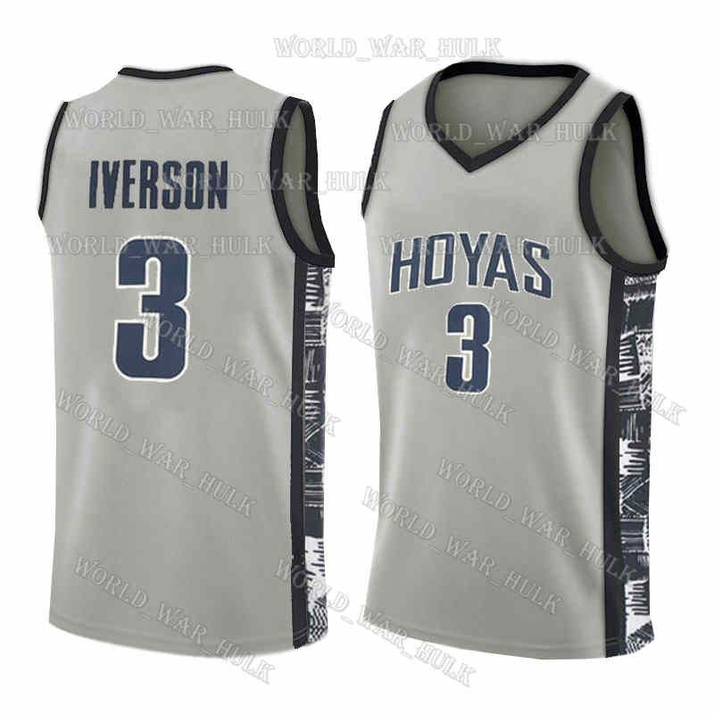 Allen 3 Iverson Jersey Gary 20 Payton Penny 25 Hardaway Ncaa Georgetown Hoyas College Bethel High School Basketball Jerseys Skyline
