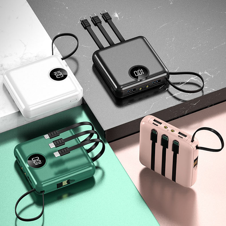 Power Bank External Battery 20000mAh Charger Mini Powerbank Built in 4 Cable For Huawei Xiaomi Samsung free shipping
Power Bank External Battery 20000mAh Charger Mini Powerbank Built in 4 Cable For Huawei Xiaomi Samsung free shipping