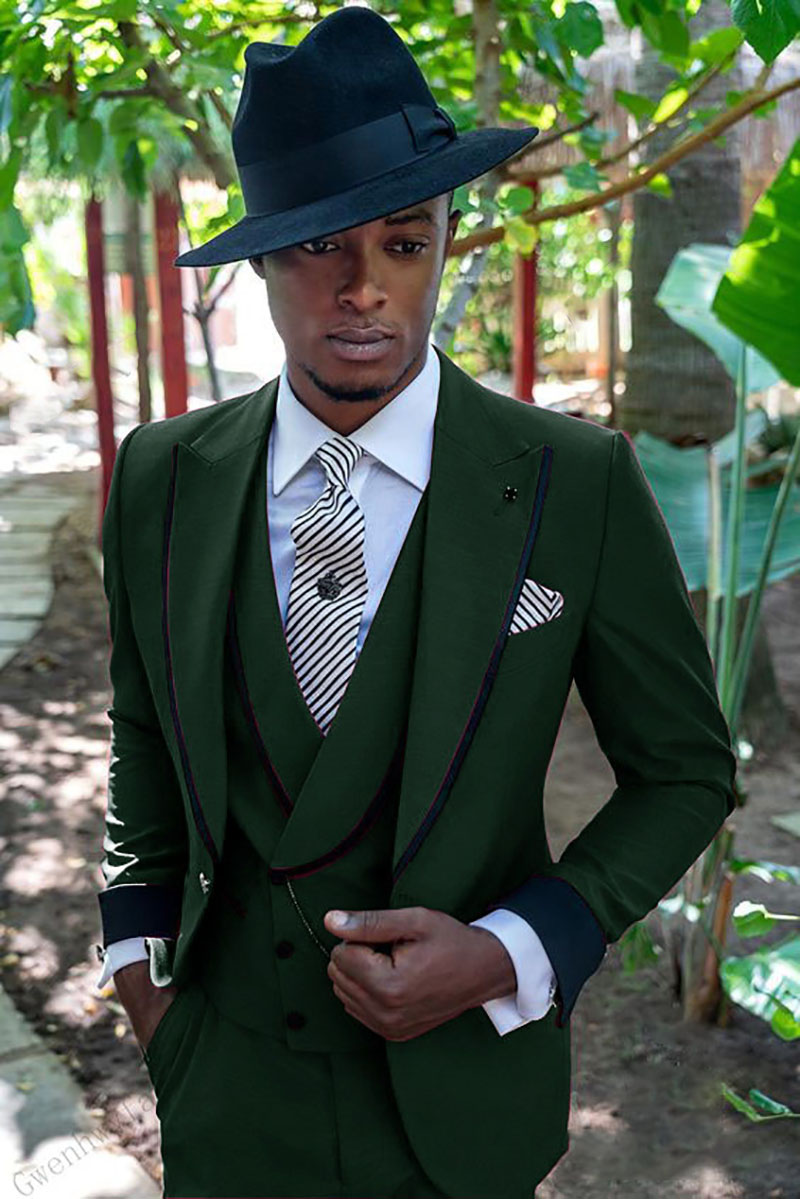 Three-Pieces Men Suits Business Casual Single Breasted Slim Fit Groom Party Coat Wedding Dress Men's Suit Tailored Work Wear