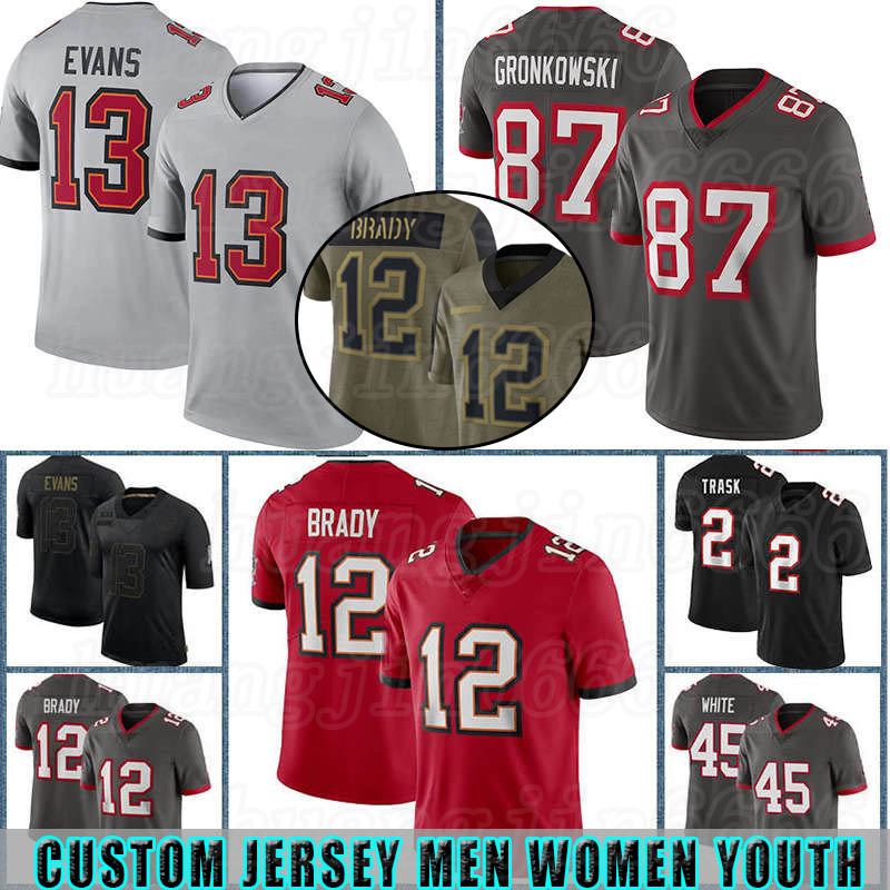 12 Tom Brady Rob Gronkowski custom Men Mike Evans Kyle Trask Football Jersey Chris Godwin Devin White Leonard Fourn Mike Alstott, Custom women +patch(haidao)
12 Tom Brady Rob Gronkowski custom Men Mike Evans Kyle Trask Football Jersey Chris Godwin Devin White Leonard Fourn Mike Alstott, Custom women +patch(haidao)
