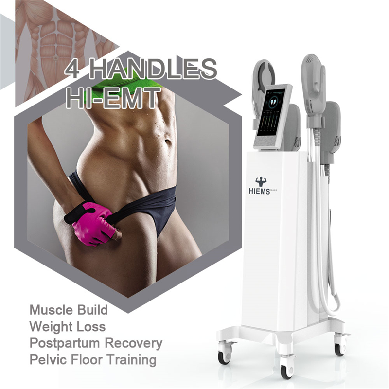 Double Function EMT+Ems 4 Handles Body Sculpting Muscle Stimulator buttock lift Burn Fat Hiemt Emslim Hiems body contouring Fitness Machine