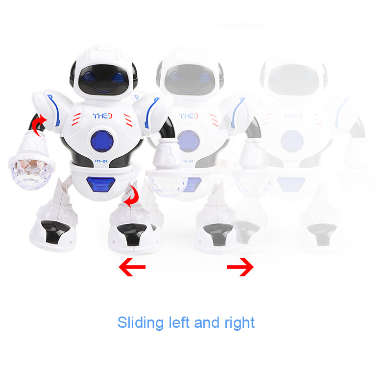 Electronics RobotsLED Flashing With Music Moving Kids Gift Smart Electronic Space Battery Operated Dancing Robot Walking Toys Fu