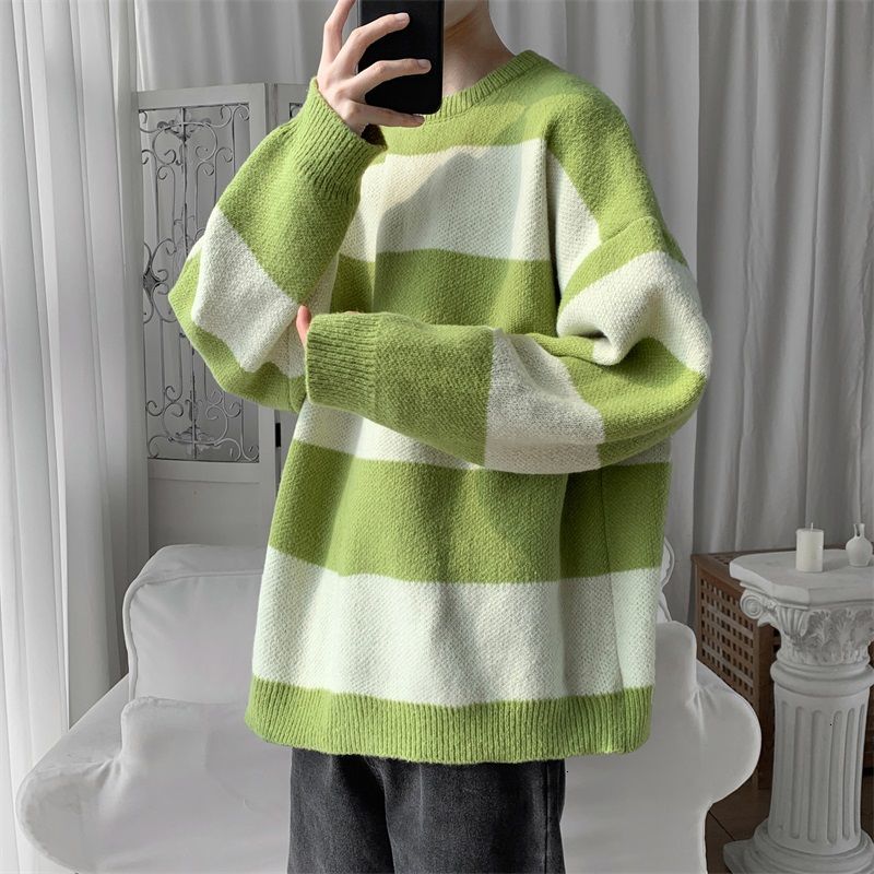 2021 New Striped Men's Warm Fashion Retro Casual Knitted Pullover Men Streetwear Oversize Sweater Mens Clothes M-2xl As5a, Green
2021 New Striped Men's Warm Fashion Retro Casual Knitted Pullover Men Streetwear Oversize Sweater Mens Clothes M-2xl As5a, Green