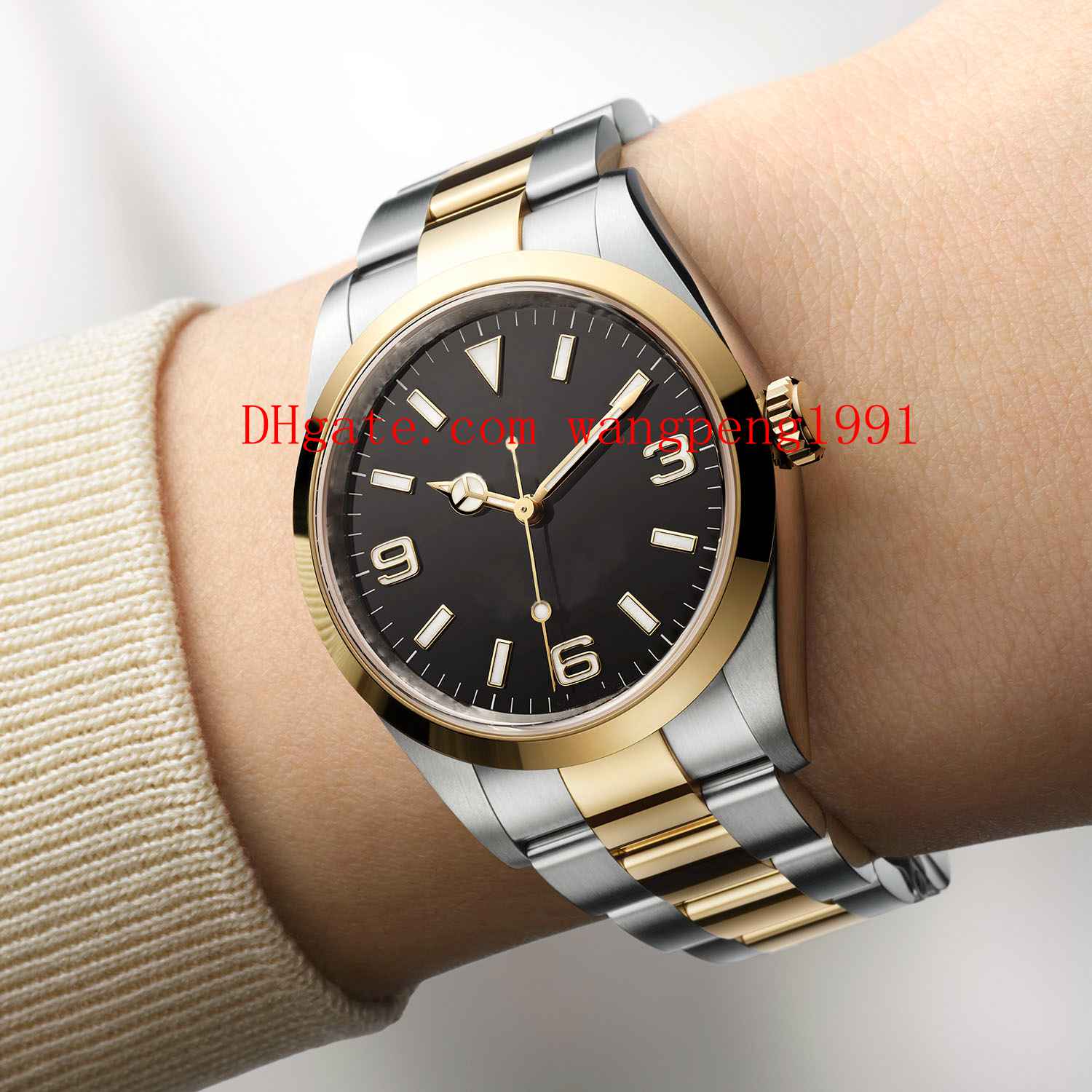 2021 High Quality Watch 36mm 124273 124270 Black Dial Two Tone Smooth Bezel Flod Clasp Sapphire Glass Automatic Mens Wristwatches, Slivery;brown
2021 High Quality Watch 36mm 124273 124270 Black Dial Two Tone Smooth Bezel Flod Clasp Sapphire Glass Automatic Mens Wristwatches, Slivery;brown