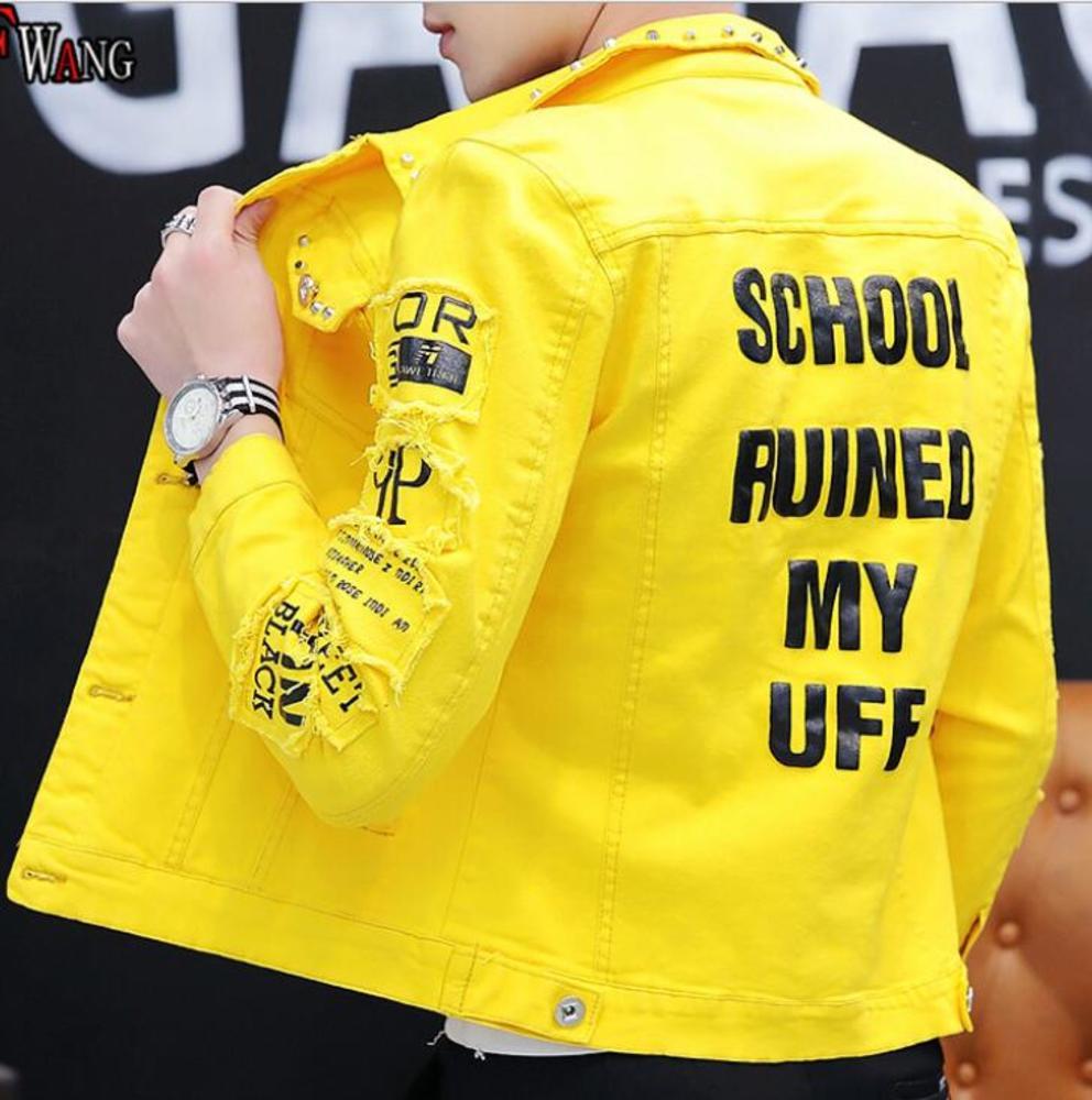 2020 Men Denim Spring Jacket Male Korean Version Hole Denim Trend Rivet Jacket Coat Jean Outerwear Tops, Black;brown
2020 Men Denim Spring Jacket Male Korean Version Hole Denim Trend Rivet Jacket Coat Jean Outerwear Tops, Black;brown