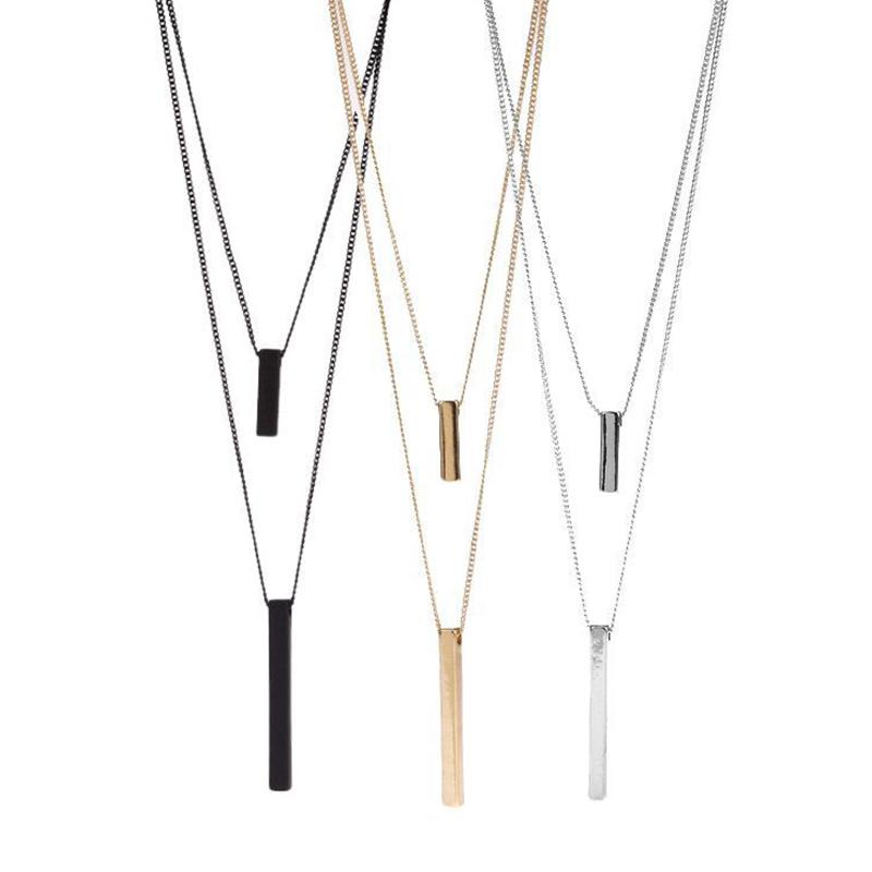Simple Design Geometric Rectangle Pendant Necklace Elegant Women's Wedding 3 Color Sweater Chain Fashion Girl Party Jewelry 
Simple Design Geometric Rectangle Pendant Necklace Elegant Women's Wedding 3 Color Sweater Chain Fashion Girl Party Jewelry