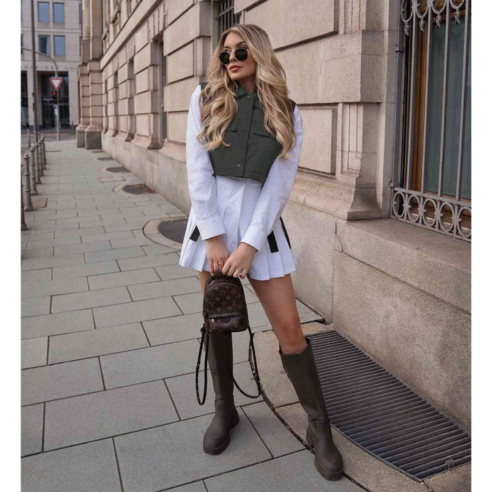 Women Cropped Gilet Jacket Sleeveless Fashion Casual Streetwear Woman Waistcoat Tops jacket 211120