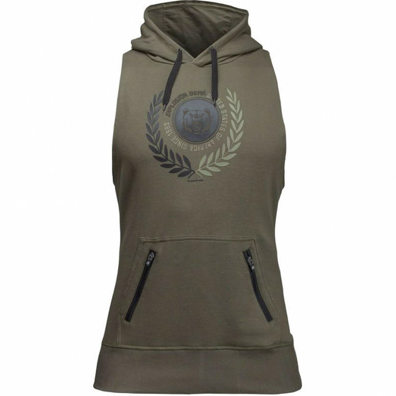 New Muscle Men Bodybuilding Hooded Tank Tops Man Gyms Fitness Workout Sleeveless Hoodie Sweatshirt Male Fashion Casual Clothes T200409