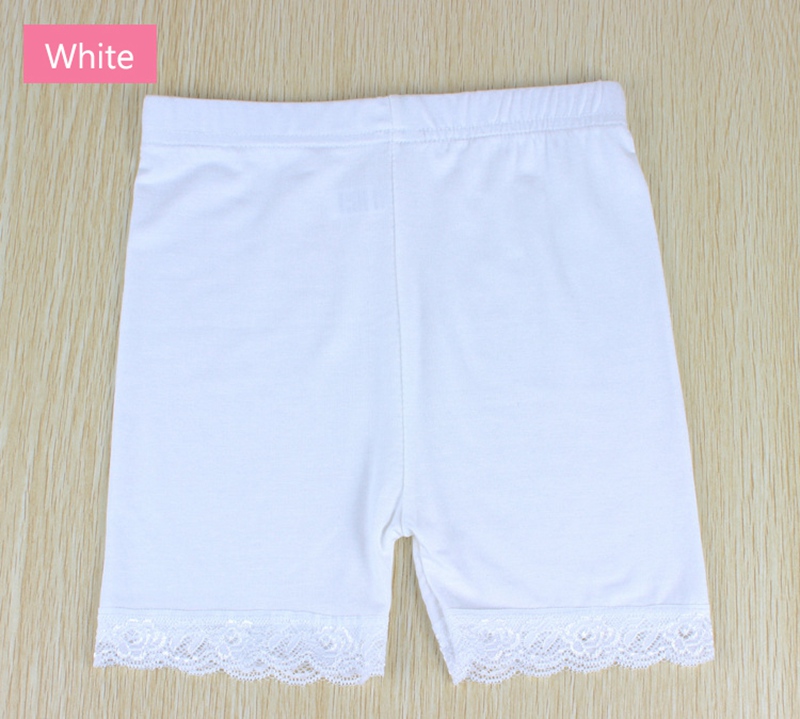 Children Anti-glare Slip Summer Shorts Girls Lace Safety Pants Kids Panties Girl Underwear Leggings Baby Clothes 3-10Y Teen Solid Boxer Short 0902