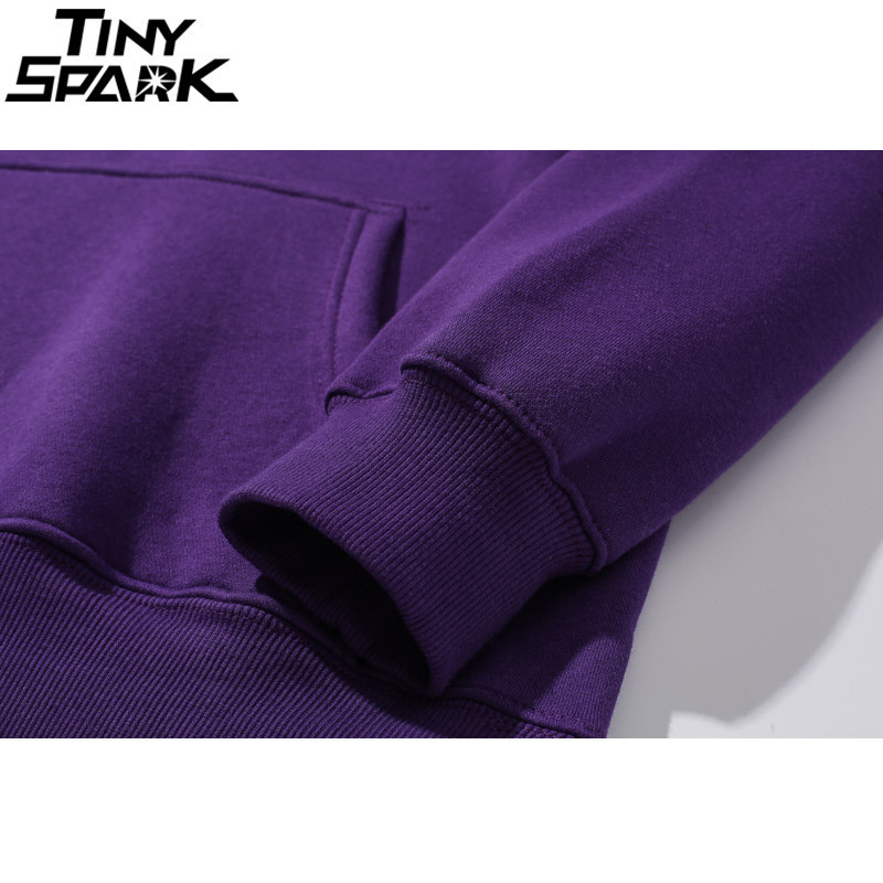 Vintage Colors Men Hoodie Sweatshirt Plain Winter Fleece Pullover Hoodies Harajuku Hip Hop Streetwear Autumn Urban Clothing 201127