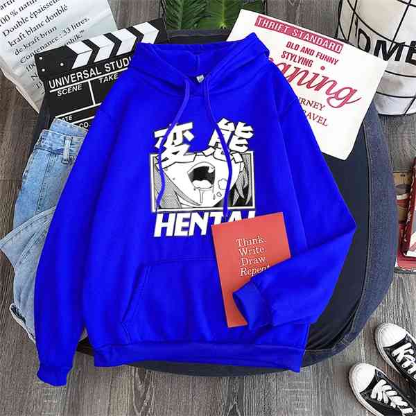 Ahegao Hentai Cartoon Unisex Anime Hoodies Sweatshirt Men Oversized Winter Pullover Harajuku Casual Warm Streetwear Hoodies Y0809