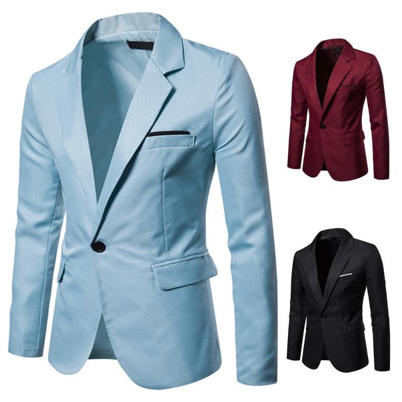 Men's Suits & Blazers Autumn Winter Classic Pockets Lapel Suit Coat Temperament Blazer Solid Color For Dating, Blue
Men's Suits & Blazers Autumn Winter Classic Pockets Lapel Suit Coat Temperament Blazer Solid Color For Dating, Blue