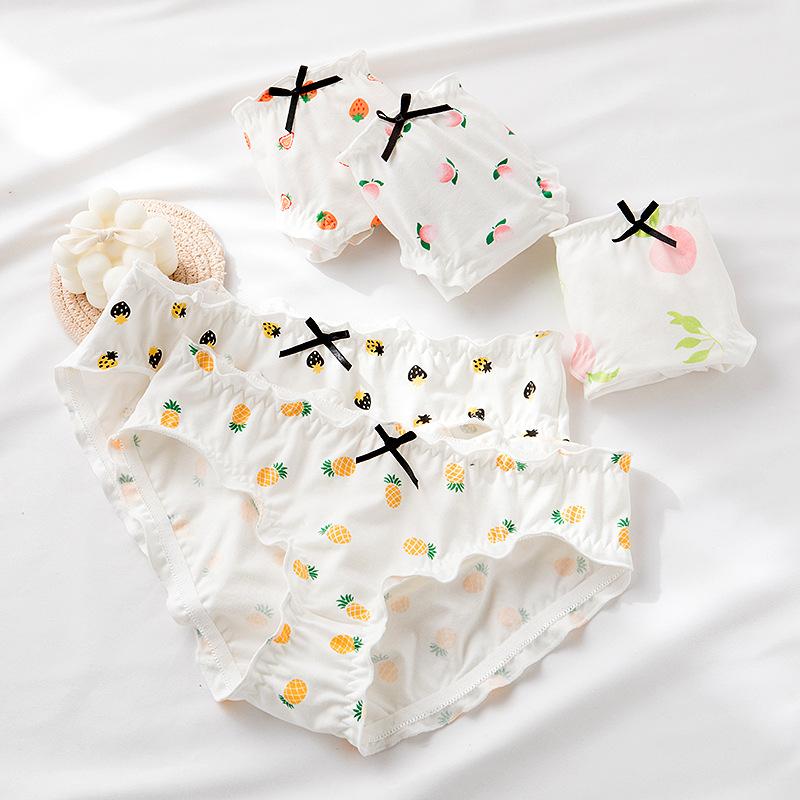 Women's Panties Pure Cotton Underwear Women Fresh Japanese Fruit Strawberry Print Mid-Waist Antibacterial Crotch Seamless Briefs, Peach
Women's Panties Pure Cotton Underwear Women Fresh Japanese Fruit Strawberry Print Mid-Waist Antibacterial Crotch Seamless Briefs, Peach