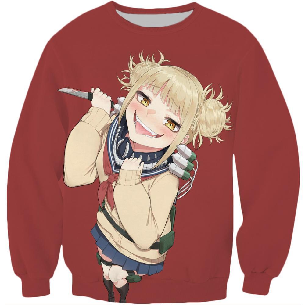 Anime Girl Toga Himiko My Hero Academia 3D Printed Sweatshirt Men Women Casual Harajuku Couple Pullovers Drop shipping 201020