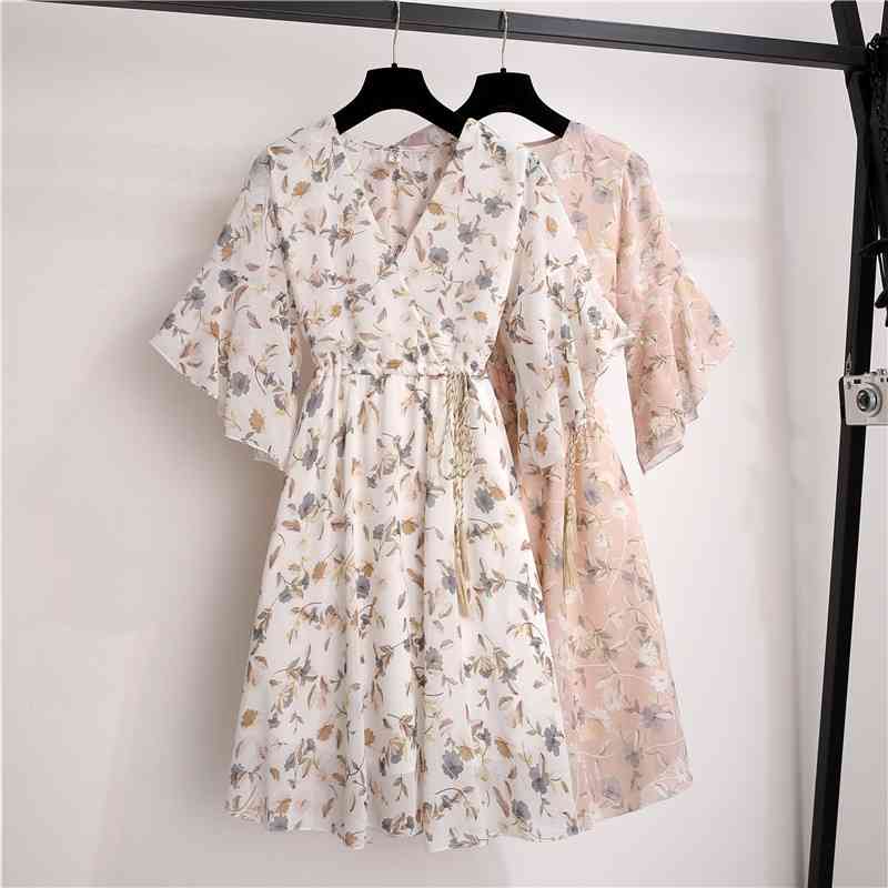 Floral Printed Women Dress Korean Style Vintage V Neck Butterfly Sleeve Chiffon Shirt es Ladies Tunic Summer Vestidos 210526, Blue
Floral Printed Women Dress Korean Style Vintage V Neck Butterfly Sleeve Chiffon Shirt es Ladies Tunic Summer Vestidos 210526, Blue