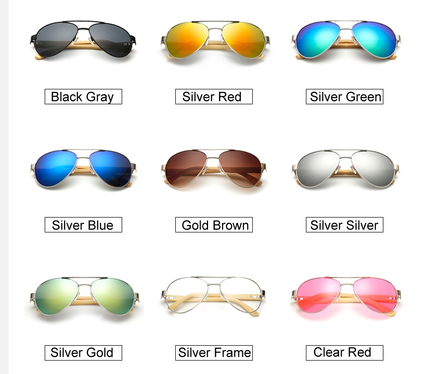 Brand Pilot Bamboo Sunglasses Women Men Gradient Mirrored Sun Glasses Anti UV Spectacles Wooden Eyewear 1510
Brand Pilot Bamboo Sunglasses Women Men Gradient Mirrored Sun Glasses Anti UV Spectacles Wooden Eyewear 1510