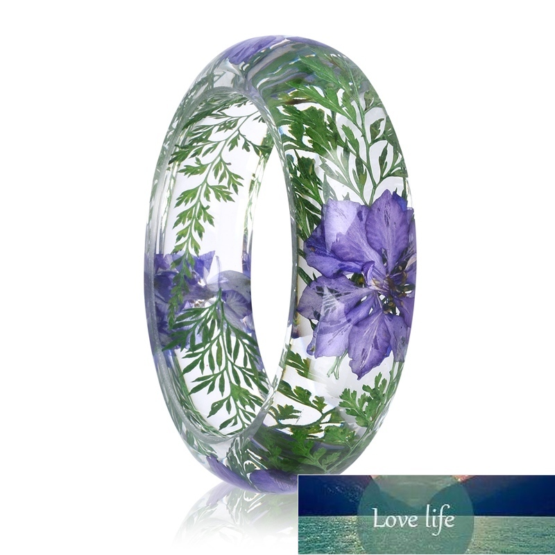 New Dried Flower Resin Bracelet Bangle Real Flower Inside of Bangle Jewelry Best Gifts for Women and Friends Factory price expert design Quality Lates
