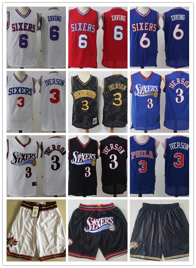 Mens Philadelphia Throwback 76ers Jersey Allen 3 Iverson Julius 6 Erving Basketball Jersey Basketball Shorts, Black;red
Mens Philadelphia Throwback 76ers Jersey Allen 3 Iverson Julius 6 Erving Basketball Jersey Basketball Shorts, Black;red