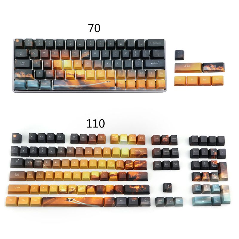 OEM PBT Keycaps Full Set Mechanical Keyboard Keycaps PBT Dye-Sublimation Mars Spaceship Keycaps