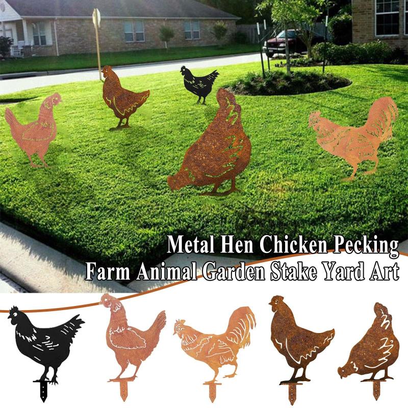 Exterior Metal Hen Chicken Pecking Farm Animal Garden Stake Yard interesting Art Ornament Home outdoor garden decoration
Exterior Metal Hen Chicken Pecking Farm Animal Garden Stake Yard interesting Art Ornament Home outdoor garden decoration