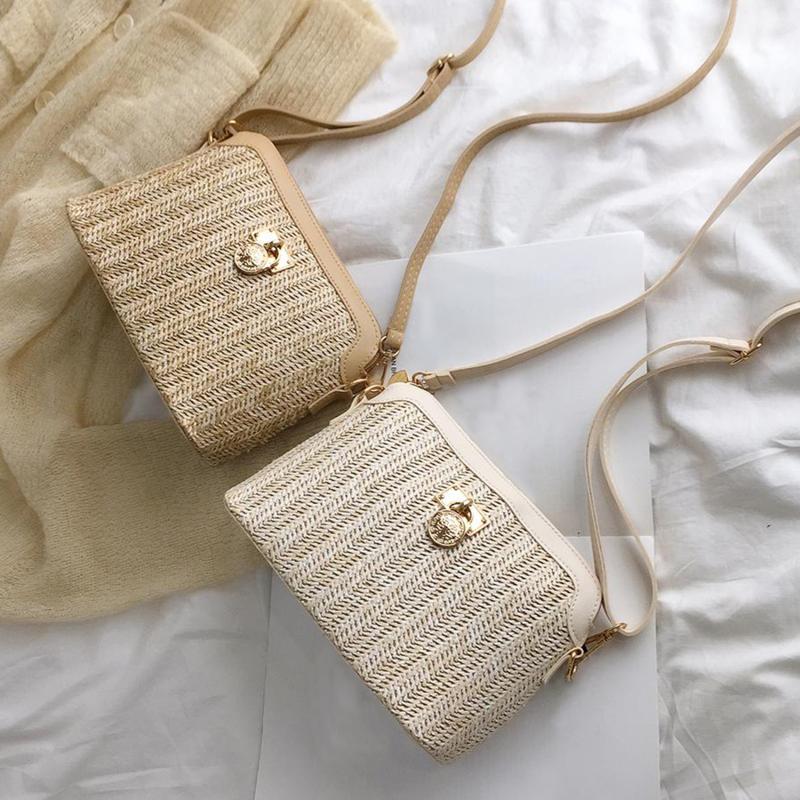 Shoulder Bags Casual Summer 2021 Crossbody Bag Rattan Beach Lady Travel Purses And Handbags