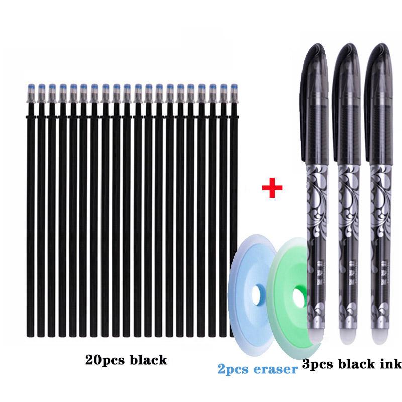 2+20Pcs/Set 0.5mm Blue Black Ink Gel Pen Erasable Refill Rod Washable Handle School Safe nontoxic Office Supplies Erasable pen
2+20Pcs/Set 0.5mm Blue Black Ink Gel Pen Erasable Refill Rod Washable Handle School Safe nontoxic Office Supplies Erasable pen