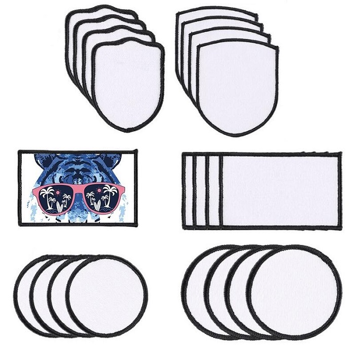 Sublimation Patch Blanks Fabric Iron-on Blank Patches 3 Shapes Repair thermal transfer Pad for Clothes Hats Uniforms Backpacks Black Frame от DHgate WW