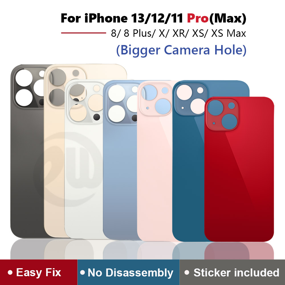 OEM Big Hole Back Glass Housings For iPhone 8 8Plus X XR XS 11 12 13 Pro MAX Battery Rear Cover Housing with sticker от DHgate WW